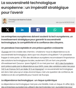 La souveraineté technologique européenne : un impératif stratégique pour l'avenir